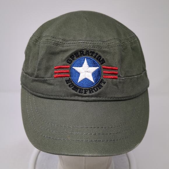 Operation Homefront Slideback Cadet Army Hat Green One Size Embroidered - Picture 2 of 10
